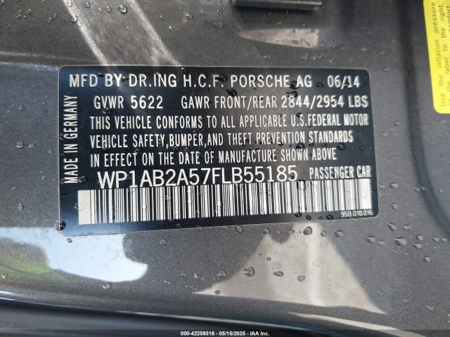 Porsche Macan 2015 WP1AB2A57FLB55185 Image 9