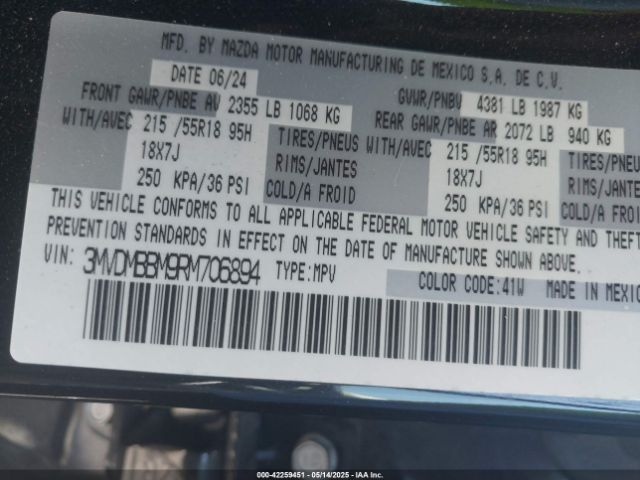 3MVDMBBM9RM706894 Mazda pyukd