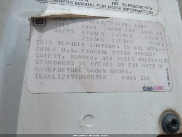 1996 CADILLAC ELDORADO 1G6EL12Y9TU600358 Photo 8