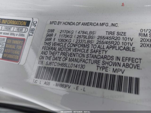 5J8TC1H65LL014130 Acura Rdx A-spec Package