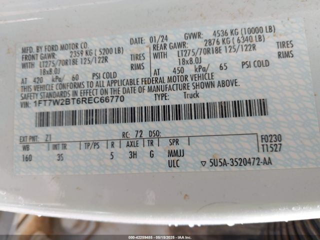 1FT7W2BT6REC66770 Ford F-250 Xlt