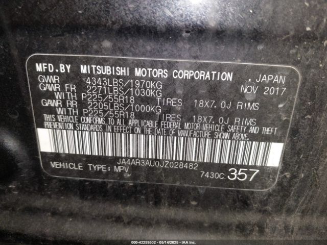 2018 MITSUBISHI OUTLANDER SPORT JA4AR3AU0JZ028482 Photo 8
