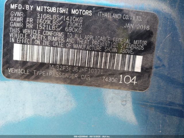 2018 MITSUBISHI MIRAGE G4 ML32F3FJ6JHF10371 Photo 8