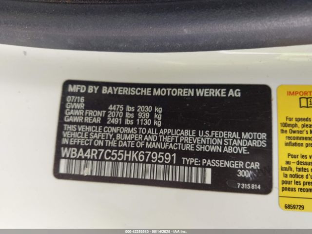 2017 BMW 430I WBA4R7C55HK679591 Photo 8