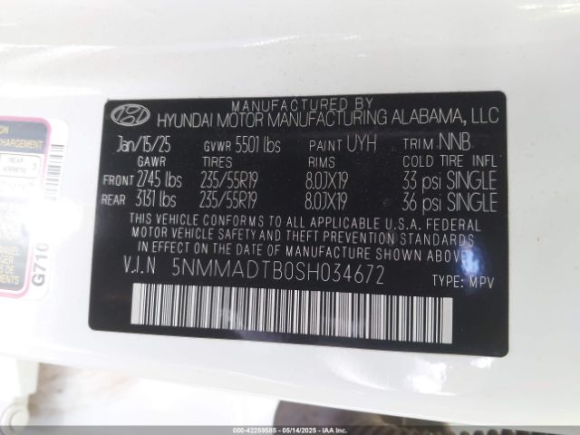 5NMMADTB0SH034672 Genesis Gv70 2.5t Awd