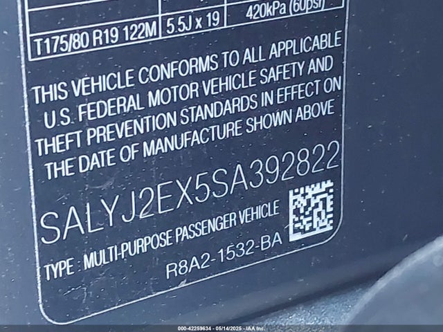 Land Rover aj20-p 2025 SALYJ2EX5SA392822 Image 9