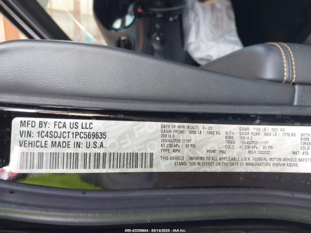 2023 DODGE DURANGO 1C4SDJCT1PC569635 Photo 8