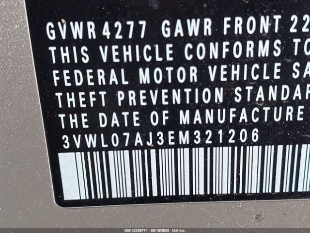 2014 VOLKSWAGEN JETTA 3VWL07AJ3EM321206 Photo 8