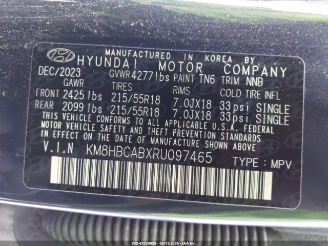2024 HYUNDAI KONA KM8HBCABXRU097465 Photo 8