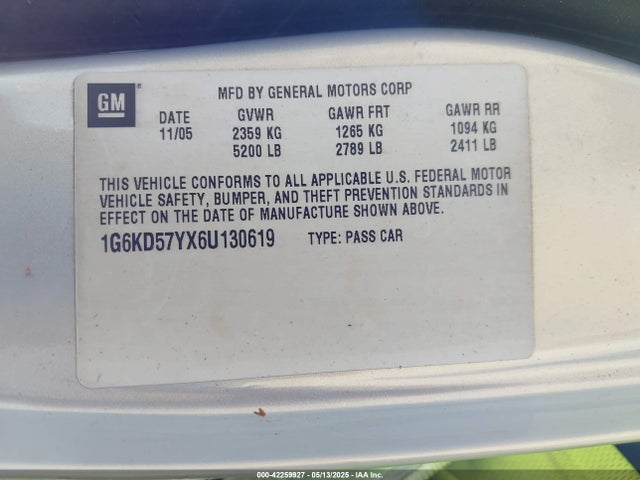 2006 CADILLAC DTS 1G6KD57YX6U130619 Photo 8