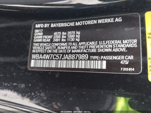 WBA4W7C57JAB87989 BMW 440I