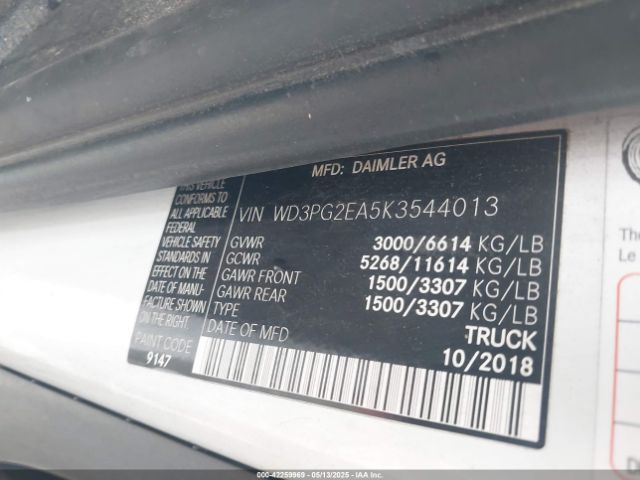 WD3PG2EA5K3544013 Mercedes-Benz Metris