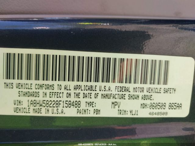 2008 CHRYSLER ASPEN 1A8HW58228F158488 Photo 8