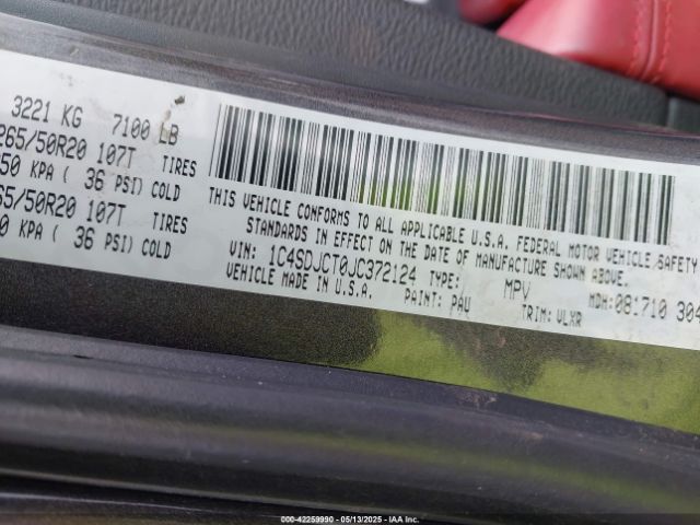 2018 DODGE DURANGO 1C4SDJCT0JC372124 Photo 8