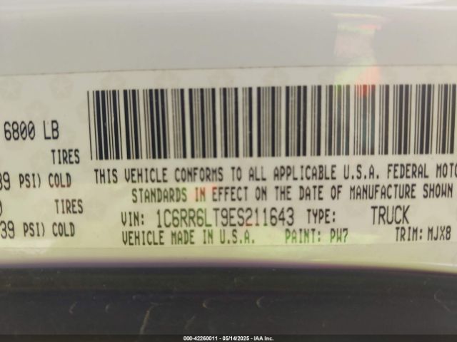 2014 RAM 1500 1C6RR6LT9ES211643 Photo 8