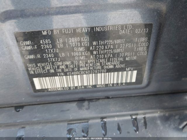 2013 SUBARU OUTBACK 4S4BRCBC6D3292700 Photo 8