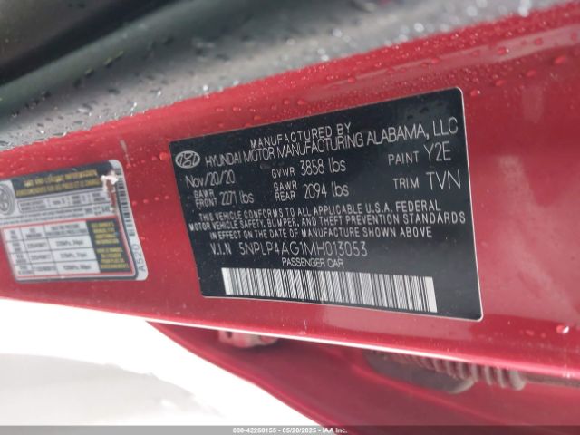 2021 HYUNDAI ELANTRA 5NPLP4AG1MH013053 Photo 8