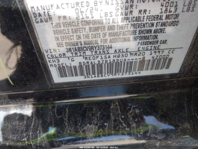3N1AB8CV9RY373144 Nissan Sentra Sv Xtronic Cvt
