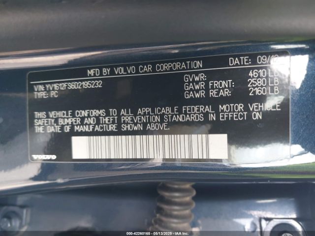 2013 VOLVO S60 YV1612FS6D2195232 Photo 8