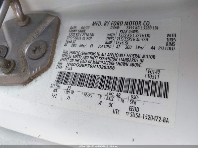 NM0GS9F79H1328358 Ford Transit Connect Xlt