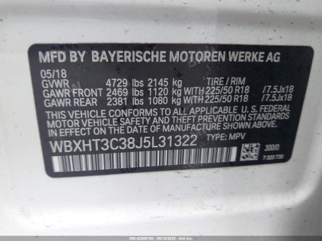 2018 BMW X1 WBXHT3C38J5L31322 Photo 8