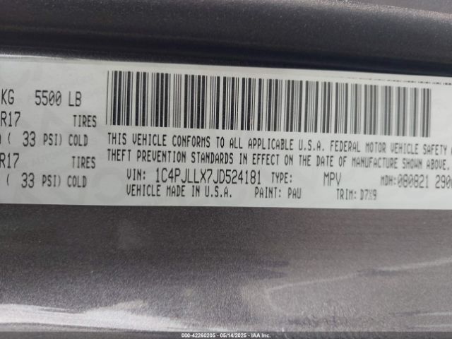 2018 JEEP CHEROKEE 1C4PJLLX7JD524181 Photo 8