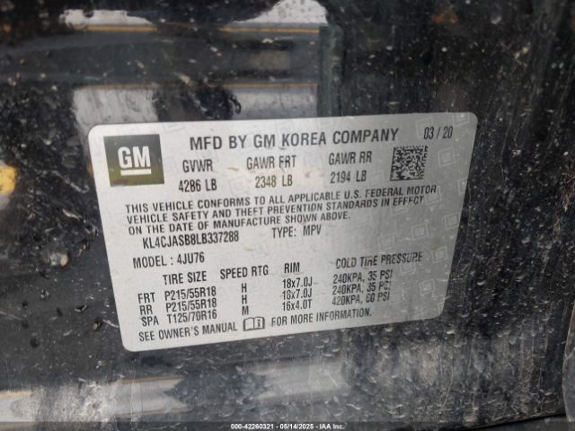 2020 BUICK ENCORE KL4CJASB8LB337288 Photo 8