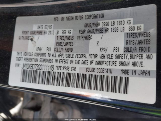 JM1DKBD73G0111148 Mazda Cx-3 Grand Touring