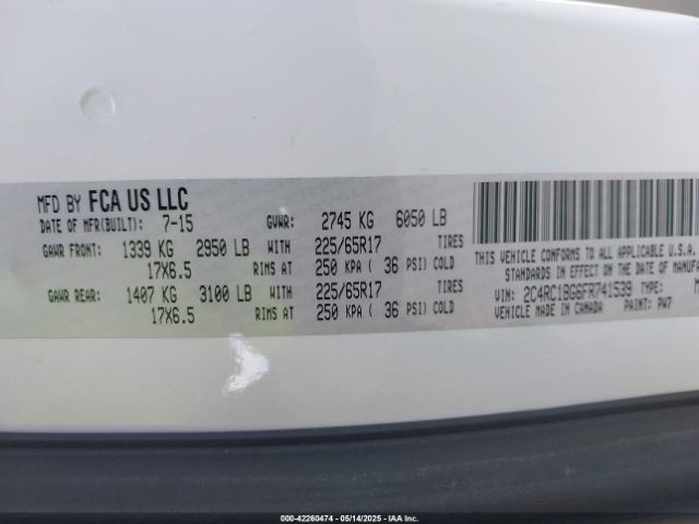 2015 CHRYSLER TOWN & COUNTRY 2C4RC1BG6FR741539 Photo 8