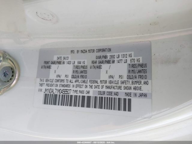 JM1NDAL71M0456507 Mazda pe
