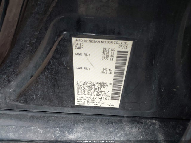 1N4AL3AP7GC264291 Nissan 2016