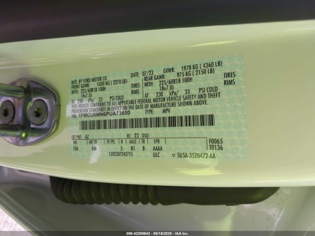 2023 FORD ESCAPE 1FMCU0MN6PUA73850 Photo 8