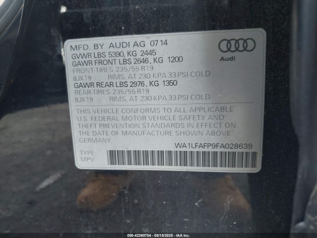 2015 AUDI Q5 WA1LFAFP9FA028639 Photo 8