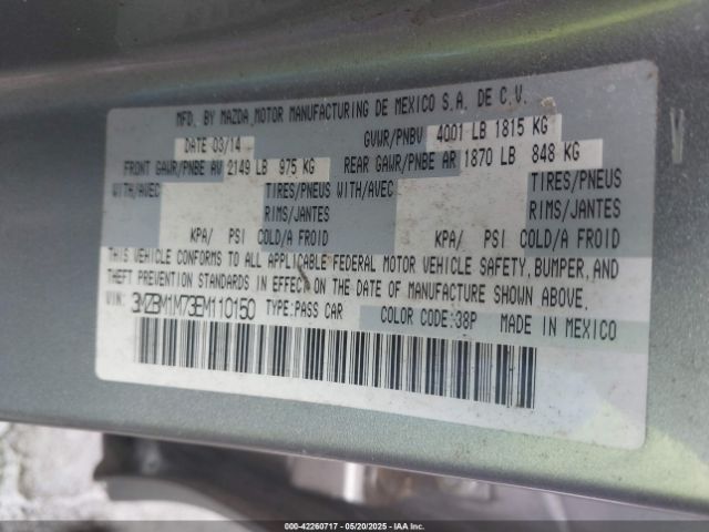 3MZBM1M73EM110150 Mazda Mazda3 I Grand Touring