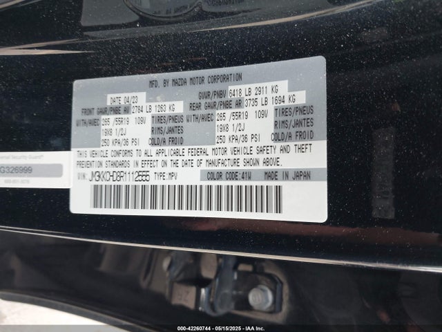 JM3KKCHD8R1112555 Mazda Cx-90 3.3 Turbo Preferred Plus