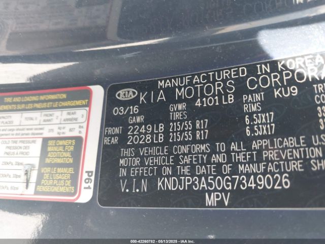KNDJP3A50G7349026 KIA SOUL +