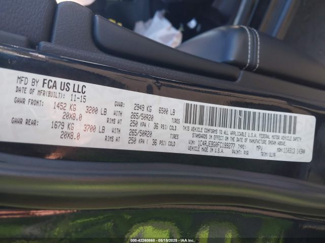 2015 JEEP GRAND CHEROKEE 1C4RJEBG0FC199277 Photo 8
