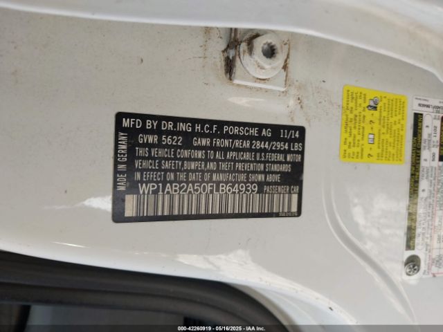 2015 PORSCHE MACAN WP1AB2A50FLB64939 Photo 8