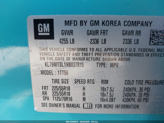 2022 CHEVROLET TRAILBLAZER KL79MTSL1NB037815 Photo 8