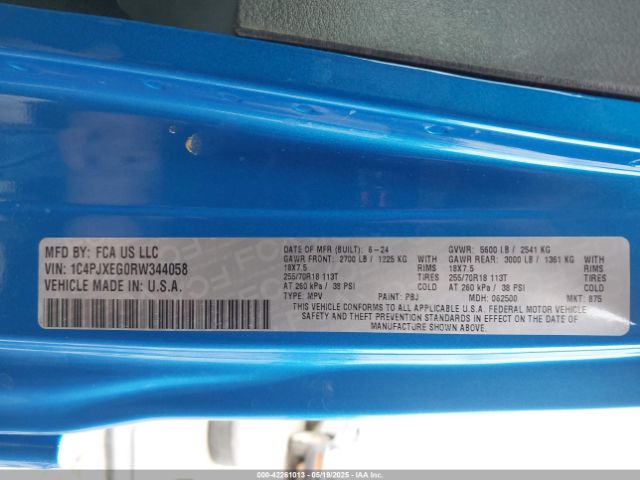 1C4PJXEG0RW344058 Jeep 2024