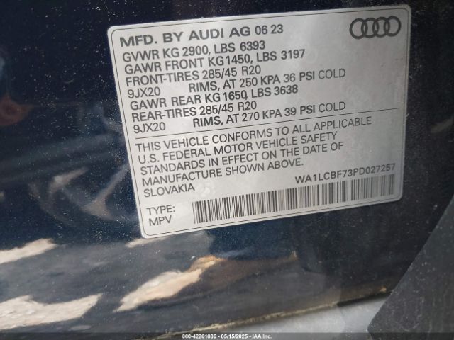 2023 AUDI Q7 WA1LCBF73PD027257 Photo 8