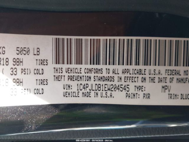 1C4PJLDB1EW204545 Jeep Cherokee