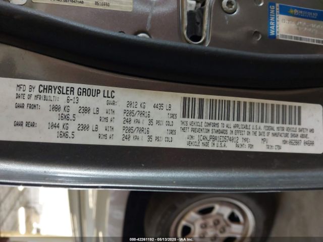 1C4NJPBA1ED574012 Jeep Patriot Sport