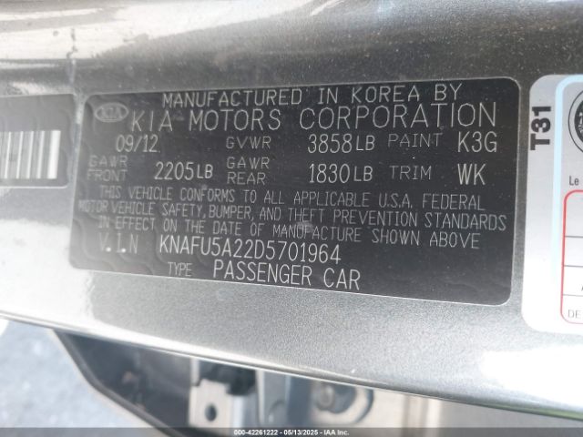 2013 KIA FORTE KNAFU5A22D5701964 Photo 8