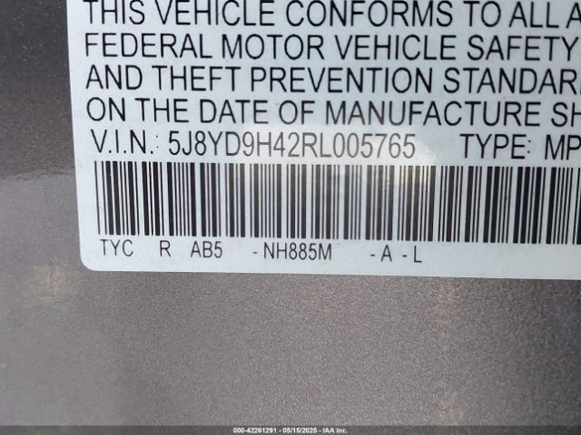 5J8YD9H42RL005765 Acura Mdx Technology Package