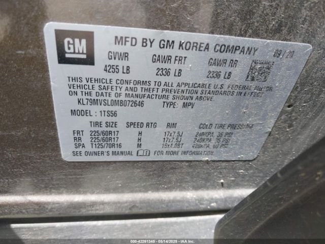 2021 CHEVROLET TRAILBLAZER KL79MVSL0MB072646 Photo 8