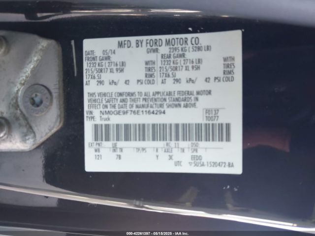 NM0GE9F76E1164294 Ford Transit Connect Xlt