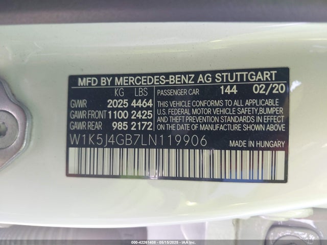 W1K5J4GB7LN119906 Mercedes-Benz m260