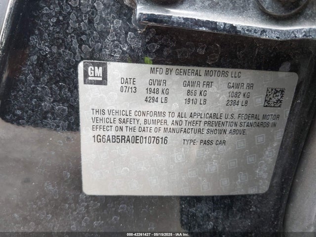 Cadillac ATS LUXURY 2014 1G6AB5RA0E0107616 Image 9
