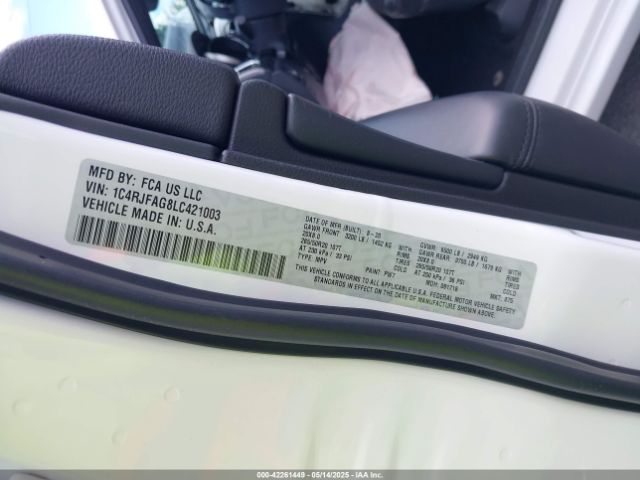 2020 JEEP GRAND CHEROKEE 1C4RJFAG8LC421003 Photo 8
